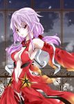  1girl armpits bare_shoulders black_legwear breasts center_opening cleavage detached_sleeves elbow_gloves fingerless_gloves gloves guilty_crown hair_ornament hairclip long_hair navel open_mouth pink_hair red_eyes solo thigh-highs twintails yuzuriha_inori 