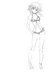  1girl akizuki_ryou bikini highres kill_la_kill matoi_ryuuko monochrome senketsu swimsuit 