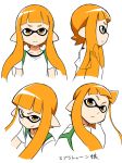  anbe_masahiro inkling long_hair orange_eyes orange_hair pointy_ears smile splatoon twintails 