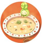  bowl budew food lowres pokemon pokemon_(creature) soup spoon zges 