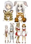  4girls :3 ahoge animal_ears apron black_hair blonde_hair blush breasts brown_hair cat_ears cleavage dog_ears extra fangs flats furry gate_-_jieitai_ka_no_chi_nite_kaku_tatakaeri grin large_breasts long_hair low_twintails multicolored_hair multiple_girls rabbit_ears sao_satoru short_hair silver_hair slave slit_pupils smile twintails two-tone_hair waist_apron waitress white_hair yellow_eyes 