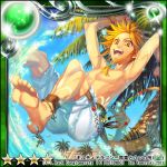  .hack// 1boy 2012 2013 :d anklet artist_name blonde_hair braid copyright_name guilty_dragon happy jewelry male open_mouth palm_tree shirtless shorts smile solo star suuren_(guilty_dragon) tree water yamatsuki_sou yellow_eyes 