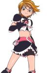  bike_shorts brown_eyes brown_hair cure_black from_below futari_wa_precure gloves magical_girl manji_(tenketsu) misumi_nagisa precure short_hair shorts_under_skirt 