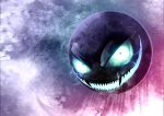  gastly ghost glowing glowing_eyes juan_arrabel_hernandez no_humans pokemon pokemon_(creature) pokemon_(game) realistic sharp_teeth solo 