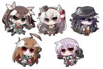  &gt;:d 5girls :&lt; :3 :d ahoge akaneya akatsuki_(kantai_collection) amatsukaze_(kantai_collection) black_hair bow brown_eyes brown_hair chibi hair_ornament hair_ribbon hair_tubes kantai_collection kuma_(kantai_collection) long_hair machinery multiple_girls open_mouth purple_hair red_eyes rensouhou-kun ribbon school_uniform serafuku short_hair silver_hair simple_background smile tagme tama_(kantai_collection) tone_(kantai_collection) triangle_mouth twintails two_side_up violet_eyes white_background 