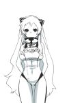  airfield_hime highres kantai_collection long_hair rathke school_swimsuit sketch solo swimsuit white_hair 