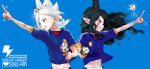  2boys blue_background brothers english food gandaresu_baran ice_cream ice_cream_cone inazuma_eleven inazuma_eleven_(series) inazuma_eleven_go inazuma_eleven_go_galaxy inazuma_japan long_hair male multiple_boys navel pointy_ears ryugeru_baran siblings simple_background soccer_uniform spoon sportswear tongue yan&#039;yo_(yan&#039;yan&#039;yo) 