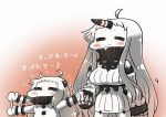  :3 ^_^ ahoge claws closed_eyes comic detached_sleeves dress holding_hands horn horns kantai_collection long_hair mittens northern_ocean_hime ribbed_dress seaport_hime shinkaisei-kan tanaka_kusao translation_request white_dress white_hair white_skin 
