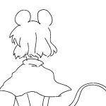  1girl animal_ears animated animated_gif dra fleeing heart heart_tail lowres monochrome mouse_ears mouse_tail nazrin smile solo tail touhou 