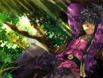  black_hair green_eyes male nature ponytail raven solo sunege tales_of_(series) tales_of_vesperia 