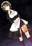  brown_hair dress komatsu_(sakanae) maid shannon skirt tattoo umineko_no_naku_koro_ni 