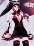  bad_id boots breasts brown_hair guilty_gear guilty_gear_2 hat necktie short_hair thigh_boots thighhighs tigh_boots valentine_(guilty_gear) 