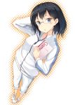  1girl black_hair blue_eyes glasses hyuuga_azuri short_hair solo tagme 