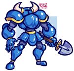  armor full_armor helmet horned_helmet pyorno shovel shovel_knight shovel_knight_(character) solo weapon worktool 