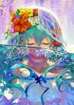  1girl alphonse_(white_datura) aqua_hair closed_eyes hatsune_miku long_hair solo vocaloid 