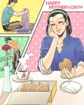  96kuroie dorayaki flower food hairband higashikata_jousuke higashikata_tomoko hose jojo_no_kimyou_na_bouken mother&#039;s_day wagashi 