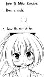  1girl ball_gag bdsm blush bondage bow english fang gag gagged hair_bow how_to how_to_draw_an_owl long_hair mahou_shoujo_madoka_magica maullarmaullar meme monochrome parody ponytail sakura_kyouko solo 