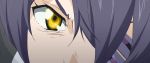  1girl anime_coloring close-up eyepatch kantai_collection looking_at_viewer purple_hair solo tenryuu_(kantai_collection) udon_(shiratama) yellow_eyes 