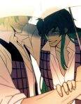  chikage_(kinokodou) genderswap green_hair kazami_yuuka long_hair short_hair smile touhou umbrella vest 