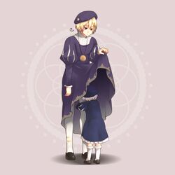  2boys ahoge androgynous axis_powers_hetalia blonde_hair child hat iceland_(hetalia) inrice male multiple_boys norway_(hetalia) robe robe_lift violet_eyes white_hair younger 