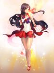  bishoujo_senshi_sailor_moon black_hair choker earrings elbow_gloves gloves highres hino_rei jewelry long_hair magical_girl nal_(nal&#039;s_pudding) red_skirt sailor_mars sailor_senshi skirt tiara 