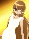  1girl brown_eyes brown_hair cure_sunshine glowing heartcatch_precure! long_hair looking_at_viewer manji_(tenketsu) myoudouin_itsuki precure solo transformation 