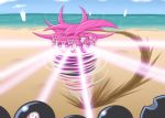  +_+ beach cure_lovely eye_beam happinesscharge_precure! pink_eyes pink_hair precure redhotcat saiark spinning 