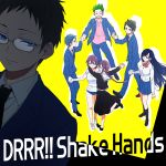  black_hair blue_hair braid buruma durarara!! durarara!!_sh glasses green_hair gym_uniform kotonami_kuon long_hair mizuchi_yahiro orihara_kururi orihara_mairu purple_hair ryuugamine_mikado school_uniform serafuku short_hair skirt tatsugami_himeka youhe_hino 