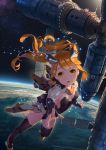  fangxiang_cuoluan highres mecha_musume original space space_station star 