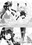  2girls :d drill_hair highres hirasaka_makoto in_water long_hair luna_child multiple_girls open_mouth playing short_hair smile soaked star_sapphire touhou water wet wet_clothes 
