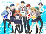  3girls 4boys copyright_name gekkan_shoujo_nozaki-kun hori_masayuki kashima_yuu mikoshiba_mikoto multiple_boys multiple_girls nozaki_umetarou sakura_chiyo school_uniform seo_yuzuki takumi_(scya) translation_request wakamatsu_hirotaka 