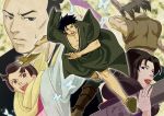  black_hair butterfly edo_genbatsu fan japanese_clothes lipstick ogasawara_houzaburou peperonchiino_takuma ryudo_yukiatsu ryuudou_yukiatsu saizou_(ayakashi) tenpou_ibun_ayakashi_ayashi 