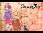  eyes kaenbyou_rin kaenbyou_rin_(cat) komeiji_satori map mitsuki_yuuya pink_hair purple_eyes suitcase touhou translated violet_eyes 