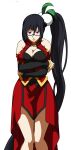  black_hair blazblue breasts china_dress chinadress chinese_clothes cleavage cleavage_cutout glasses hair_ornament highres litchi_faye_ling long_hair panda ponytail purple_eyes solo transparent_background vector_trace very_long_hair violet_eyes 