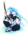  absurdres blazblue hakumen highres long_hair mask sheath sword 