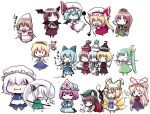  alice_margatroid bad_id chen chibi cirno daiyousei everyone flandre_scarlet hong_meiling kiira koakuma konpaku_youmu konpaku_youmu_(ghost) letty_whiterock lily_white lunasa_prismriver lyrica_prismriver merlin_prismriver multiple_girls remilia_scarlet saigyouji_yuyuko shanghai shanghai_doll touhou translated yakumo_ran yakumo_yukari 