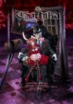  apron big_bad_wolf big_bad_wolf_(grimm) blue_eyes bunny_ears candy curly_hair eating engrish gloves gothic_lolita gothika grey_hair grimm's_fairy_tales hat highres itto_maru kazuto_maru little_red_riding_hood little_red_riding_hood_(grimm) lolita_fashion lollipop necktie pink_hair rabbit_ears ranguage red_eyes ribbon shaped_lollipop thigh-highs thighhighs throne tuxedo twintails 