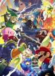  blonde_hair blue_eyes blue_hair book brown_eyes cape captain_falcon charizard crown earrings f-zero facial_hair fire_emblem fire_emblem:_kakusei hat helmet highres jewelry kirby kirby_(series) kozaki_yuusuke krom link long_hair lucina luigi mario mustache my_unit nintendo official_art pikachu pokemon princess_peach robe rockman rockman_(character) rockman_(classic) shield super_mario_bros. super_smash_bros. sword the_legend_of_zelda twilight_princess weapon white_hair 