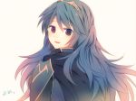  blue_eyes blue_hair fire_emblem fire_emblem:_kakusei long_hair lucina mejiro nintendo shoulder_pads smile tiara 