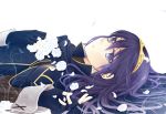  akamamesoramame blue_eyes blue_hair fire_emblem fire_emblem:_kakusei flower gloves highres long_hair lucina lying nintendo tiara 