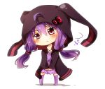  1girl ahoge chibi highres hooded_jacket hoodie long_hair purple_hair solo tosura-ayato twintails violet_eyes vocaloid yuzuki_yukari 