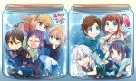  4boys 4girls aki_(neyuki41028) fish hiradaira_chisaki hisanuma_sayu in_container isaki_kaname jar kihara_tsumugu long_hair mukaido_manaka multiple_boys multiple_girls nagi_no_asukara octopus sakishima_hikari sea_slug shiodome_miuna short_hair thigh-highs underwater uroko_(nagi_no_asukara) 