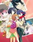  backpack bag casual gamagoori_ira glowing guts_(kill_la_kill) hand_on_own_chin handbag hat holding_hands inumuta_houka jakuzure_nonon kill_la_kill kinagase_tsumugu kiryuuin_satsuki mankanshoku_barazou mankanshoku_mako mankanshoku_matarou mankanshoku_sukuyo matoi_ryuuko mikisugi_aikurou open_clothes open_shirt photo_(object) piggy_ho_ho sanageyama_uzu scarf short_hair smile spoilers v 