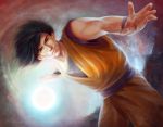  1boy dragon_ball dragon_ball_z male portrait realistic shilesque solo son_gokuu 