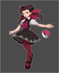  brown_hair dress highres minimaki pantyhose poke_ball pokemon pokemon_(game) pokemon_oras redhead tsutsuji_(pokemon) 