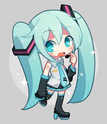  aqua_eyes aqua_hair asp@juken hatsune_miku headset long_hair necktie twintails vocaloid 