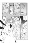  2girls alice_margatroid bat_wings carrying clock comic hairband highres monochrome multiple_girls no_hat pajamas plant potted_plant princess_carry remilia_scarlet satou_kibi short_hair slippers touhou translation_request wings 