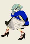  blue_eyes blue_hair high_heels naganohara_mio nichijou no_(sino) short_hair twintails 