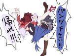  2girls blue_hair hiiragi_natsume kazanari_tsubasa multiple_girls purple_hair senki_zesshou_symphogear yukine_chris 