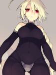  ahoge blazblue blonde_hair bodysuit braid lambda-11 red_eyes yuya_(oshidori) 